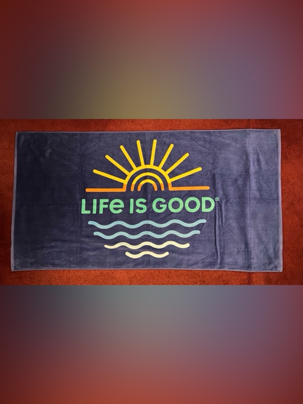 Life Is Good Sun and Sea Beach Towel